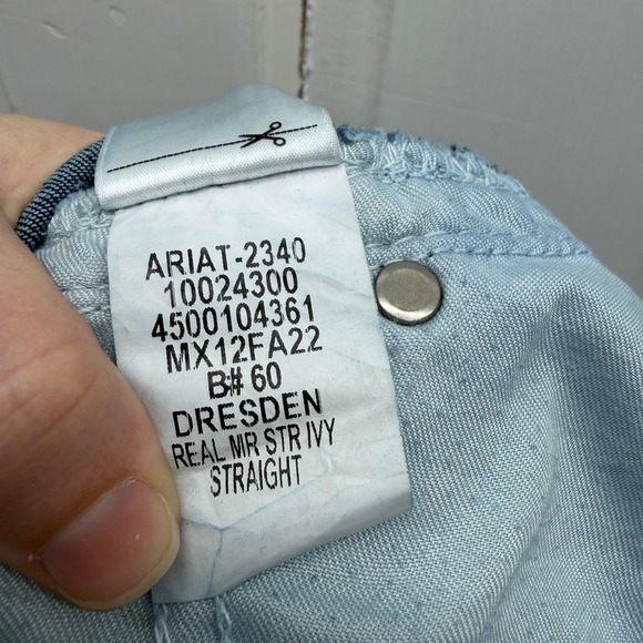 Ariat Real Denim Ivy Thick Stitch Straight Leg Jeans Women's 31L 31 Long Tall - Picture 7 of 11